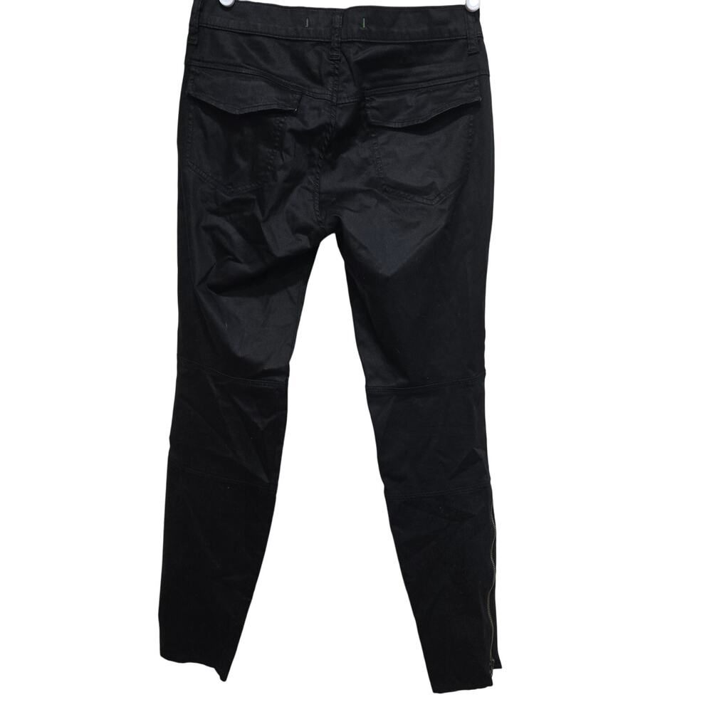 J brand pants womens size 25 black ankle zip modern moto skinny pant - Picture 3 of 7